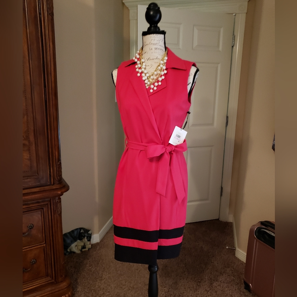 Calvin Klein, Size 6, Raspberry color with Black trim. Accessories not included